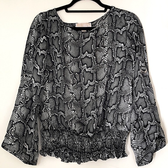 🆕 MICHAEL Michael Kors Snake Print Blouse NWOT! - Picture 9 of 9